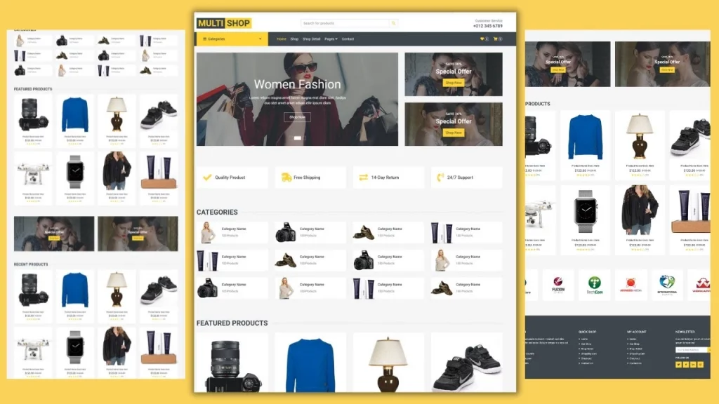 Online Clothing Shop Website Design HTML CSS JavaScript-freewebsitecreate