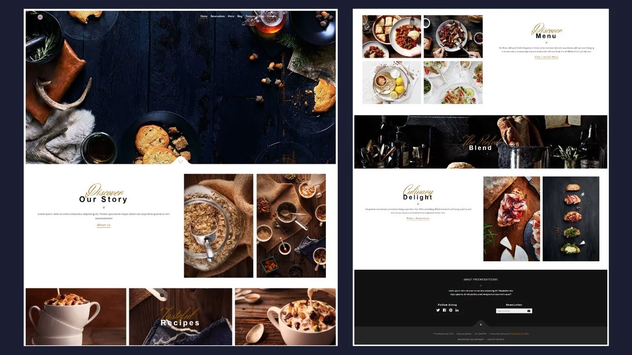Amazing Restaurant website design template