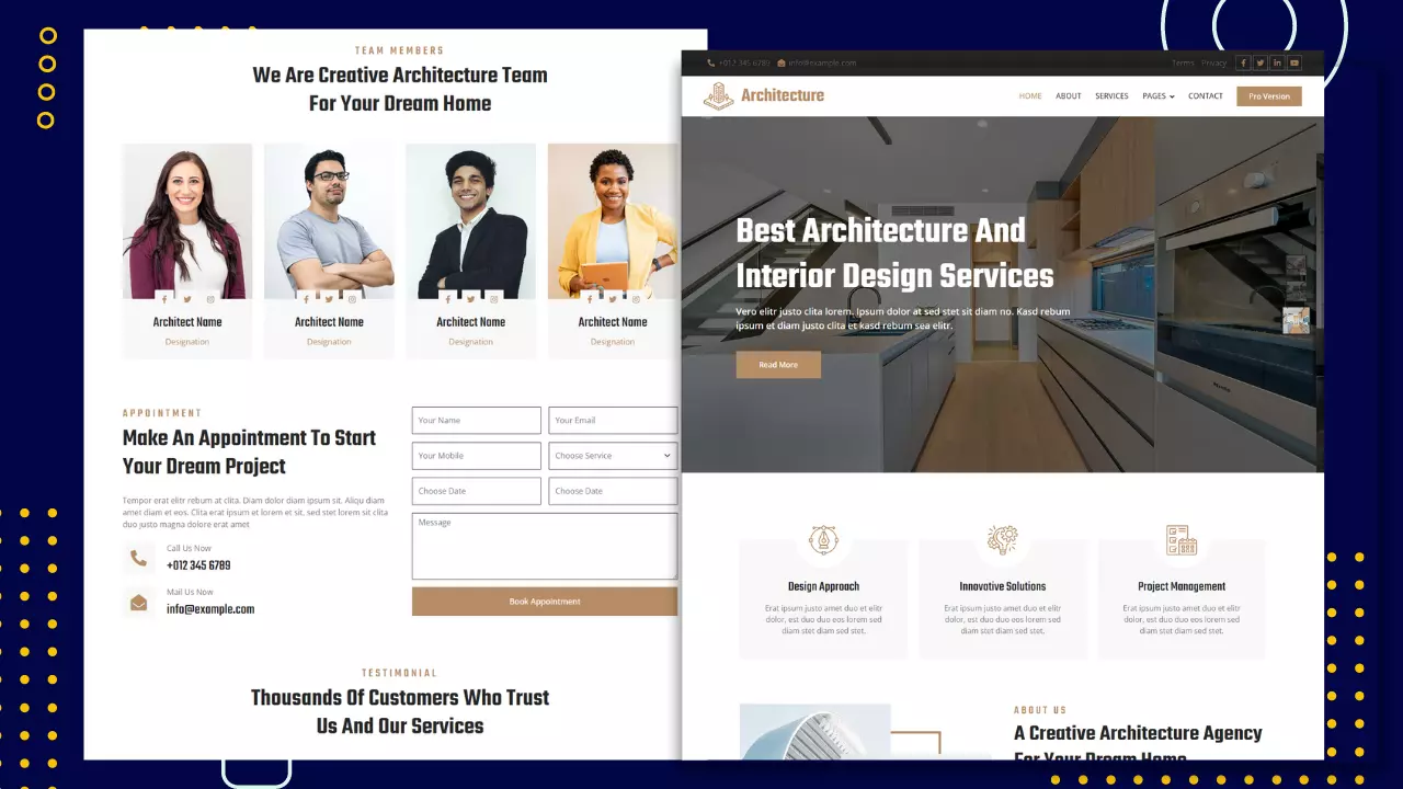 Architecture Website Templates -Interior Website Design Free