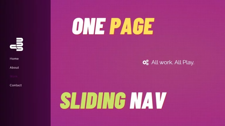 Free One page sliding navbar home page design
