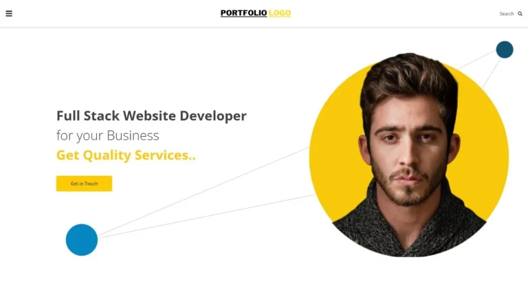 How to Create Personal Portfolio Website Design - Resume Website Hero Section - HTML - CSS - JavaScript