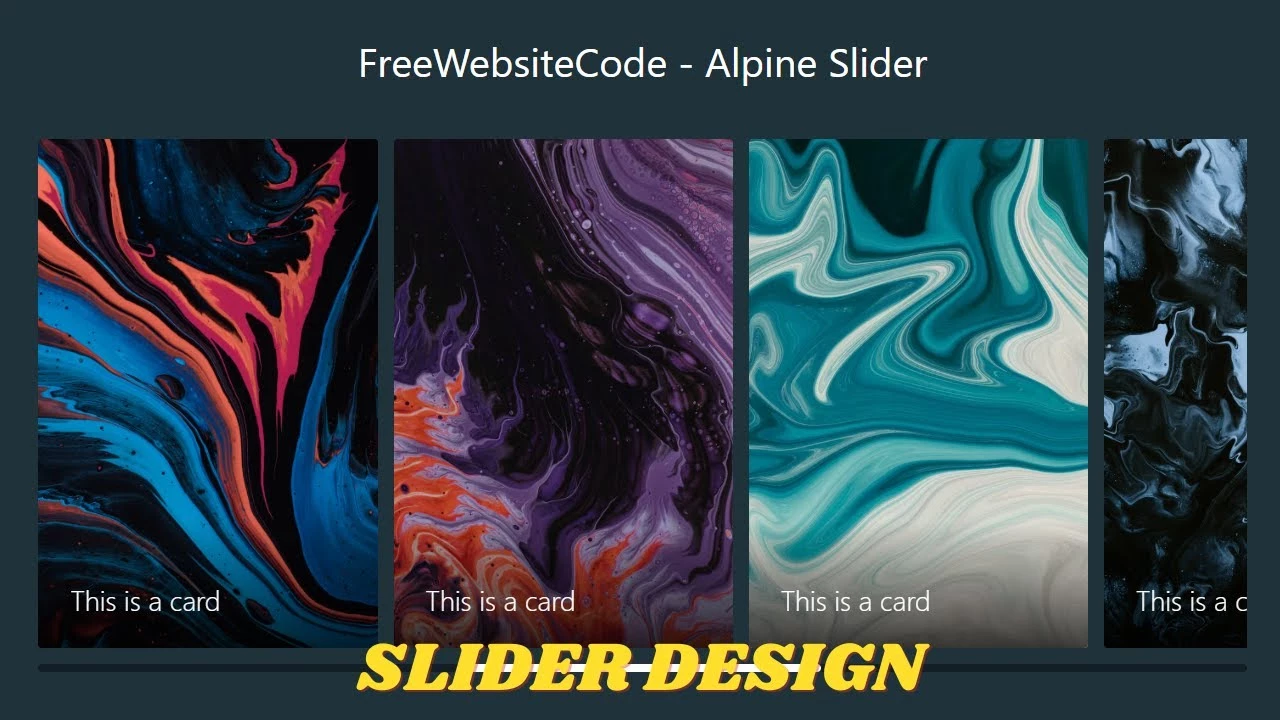 How to make a Slider - Alpine Slider - Slider Template HTML CSS