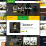 Complete Responsive Cleaning Services Website Template Design Free Download using HTML CSS JavaScript Bootstrap